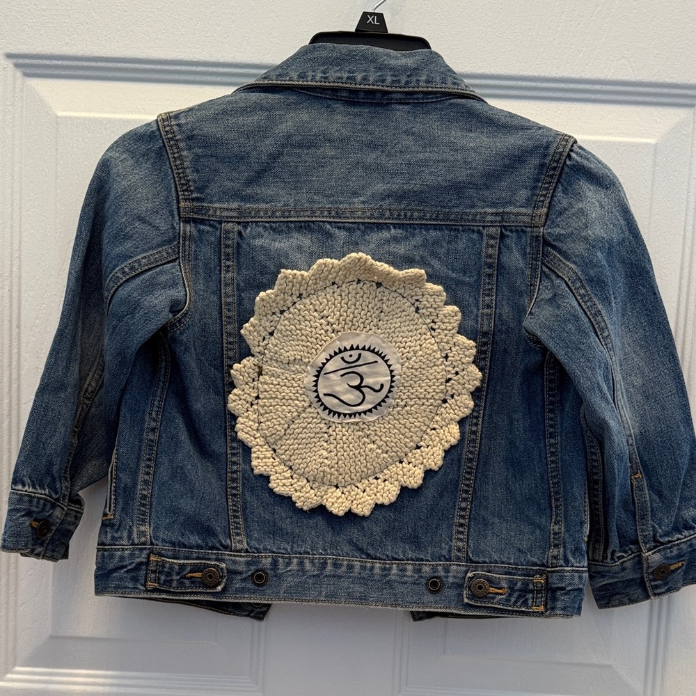 GAPkids Blue Denim Jacket with Patch